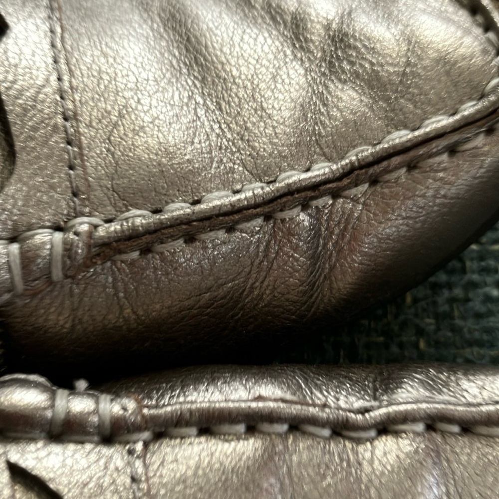 Metallic Leather Loafers